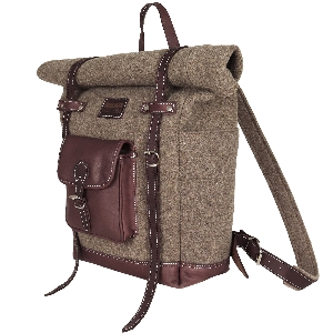 AKAH Finden Sie hier Ihren nächsten Rucksack von AKAH Rolltop-Rucksack aus Wollfilz und Olivenleder 61312000