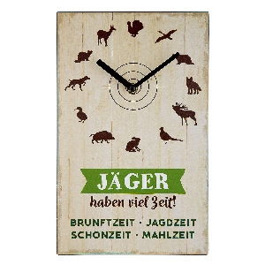 Dies + Das von revieralarm Wanduhr „Jäger haben viel Zeit“ 77833000